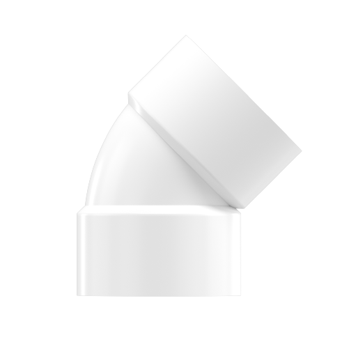 45-Degree Elbow with Two Socket Ends